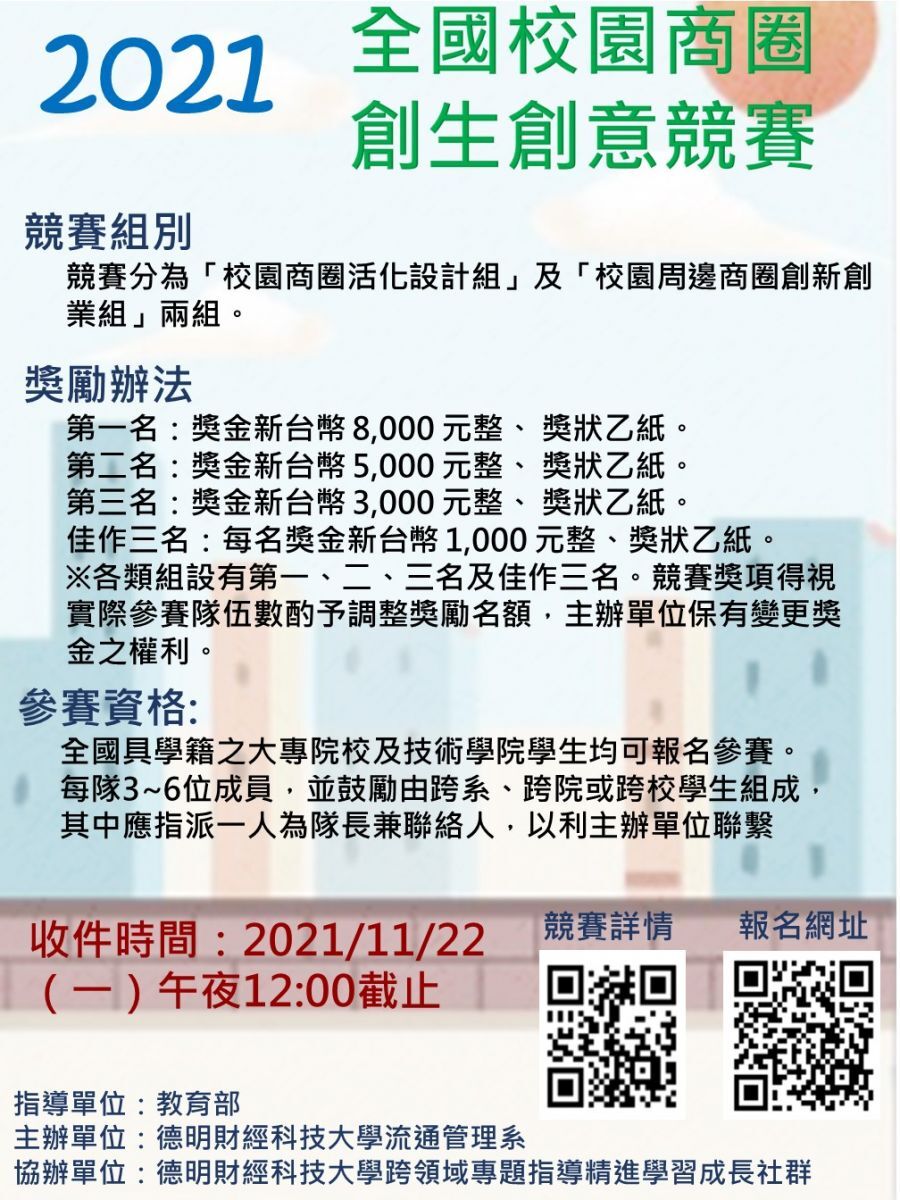 2021全國校園商圈創生創意競賽