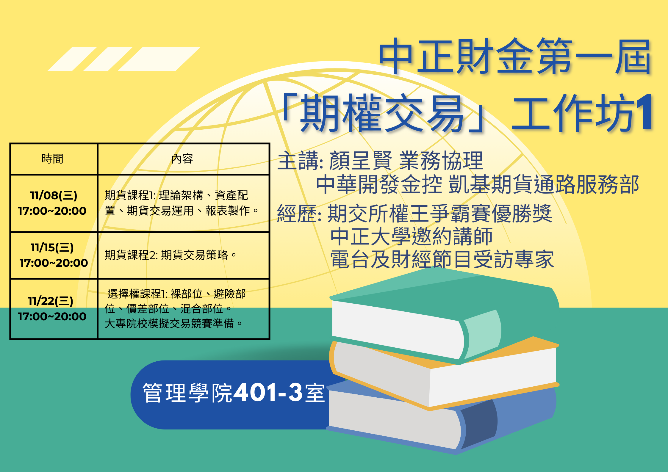 財金系微學分課程]中正財金第一屆「期權交易」工作坊1